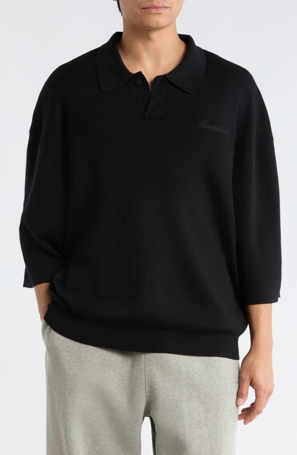 フィアオブゴッド メンズ アウター パーカー・スウェット ポロシャツ ウール セーター Fear of God Essentialsignature 90s Wool Polo Sweater Vin