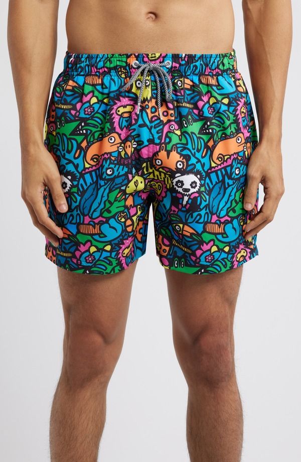 ボーディーズ メンズ 水着 ハーフパンツ・ショーツ Boardies Munday Jungle Mid Length Swim Trunks Multi マルチカラー
