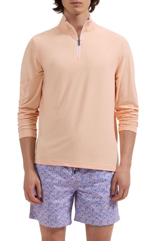 ブガッチ メンズ 水着 ハーフパンツ・ショーツ プリント Bugatchi Kai Cocktail Print Swim Trunks Peach ピーチ
