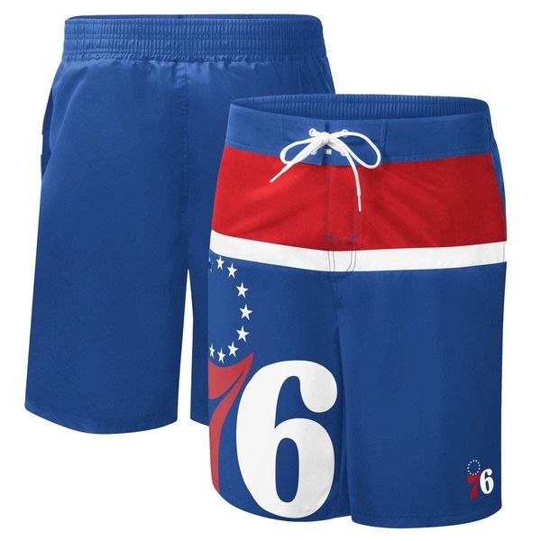 カール バンクス メンズ 水着 ハーフパンツ・ショーツ Mens GIII Sports by Carl Banks Royal Philadelphia 76ersea Wind Swim Trun