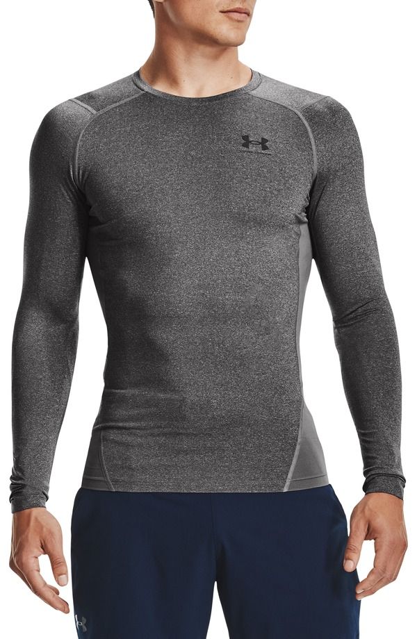 アンダーアーマー メンズ トップス Tシャツ Under Armour HeatGear Compression Long Sleeve Top Carbon Heather ヘザー