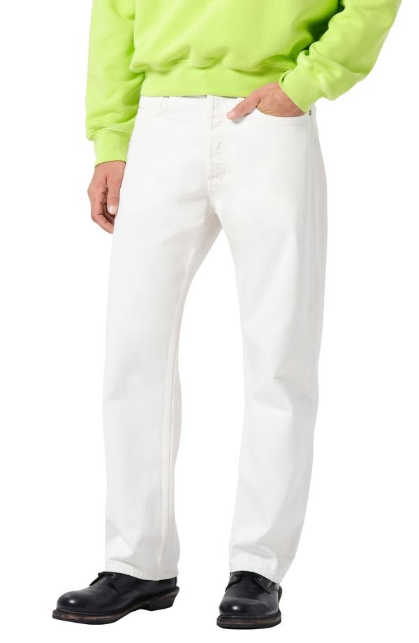 アゴルド メンズ ボトムス デニムパンツ ストレート ジーンズ AGOLDE Magnustraight Leg Trouser Jeans Chalk White Off White オフホワイト