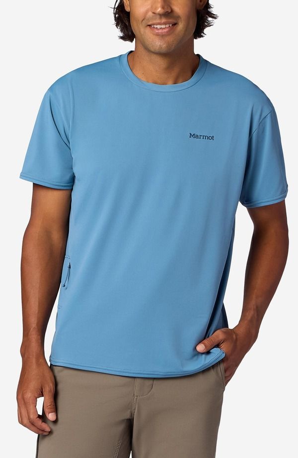 マーモット メンズ トップス Tシャツ クルーネック Marmot AirExchange SolarShield UPF Crewneck TShirt Summer Storm
