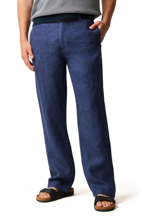 ロッドアンドグン メンズ ボトムス カジュアルパンツ リネン Rodd Gunn Linen Resort Pants Navy ネイビー