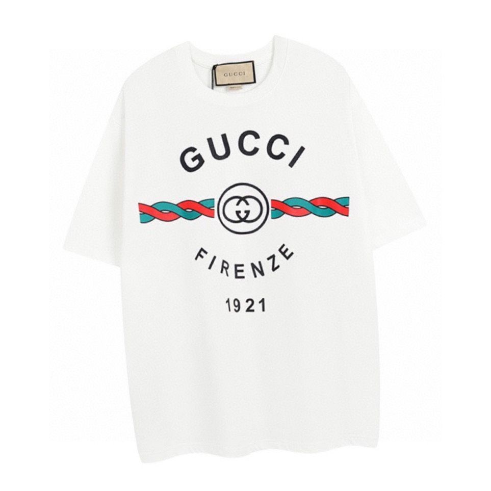 【今日特価】Gucci / グッチ 25ss マフラーアルファベットプリント T シャツ