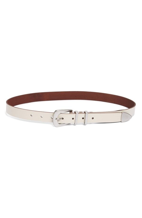 オールセインツ レディース アクセサリー ベルト レザー AllSaints Calfskin Leather Belt Gypsum White ホワイト