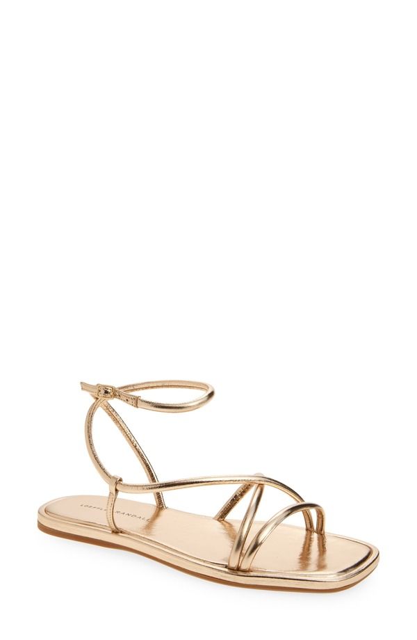 ロフラー ランダル レディース シューズ サンダル トール アンクル Loefflerandall Noor Ankle Strap Metallic Sandal Champagne シャンパン