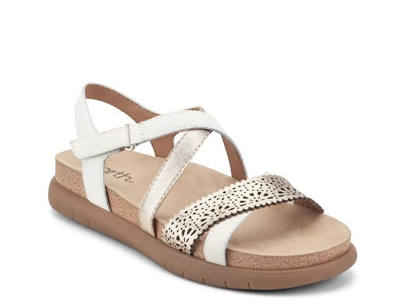 アース レディース シューズ サンダル EarthAthena Sandal WhiteGold Metallic ホワイト
