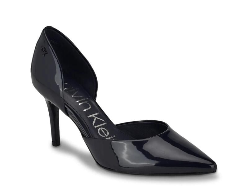 カルバンクライン レディース シューズ パンプス Calvin KleinGloria Pump Dark Blue Patent Synthetic ブルー