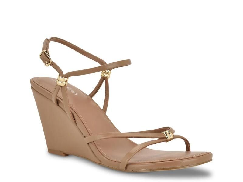 カルバンクライン レディース シューズ サンダル Calvin KleinDeliney Wedge Sandal Natural Beige ベージュ