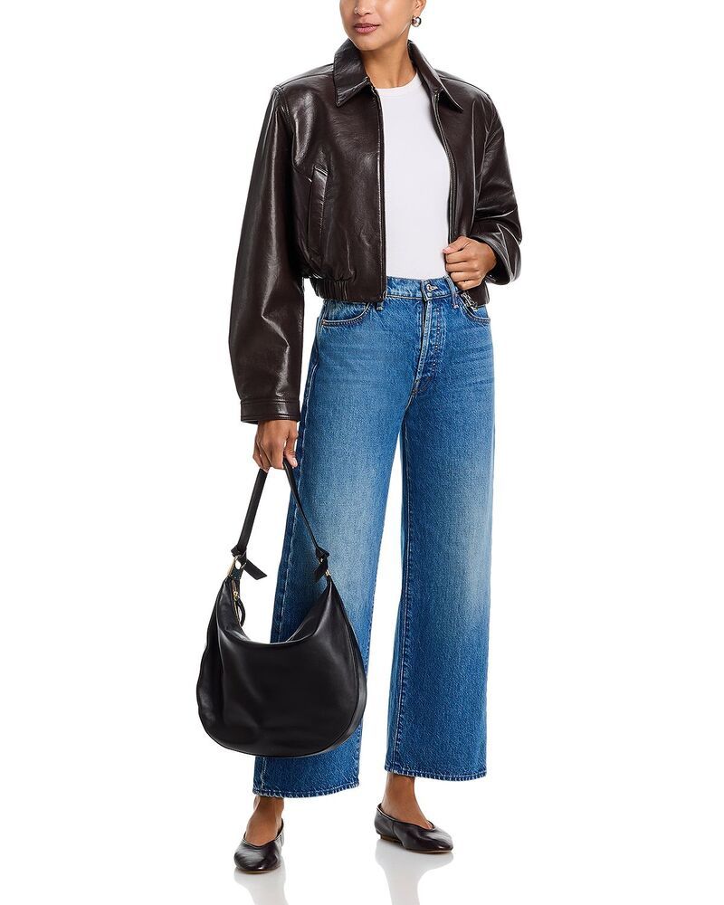 マザー レディース ボトムス デニムパンツ ジーンズ MOTHER The Dodger Button Flood Jeans Thumb Green Thumb グリーン