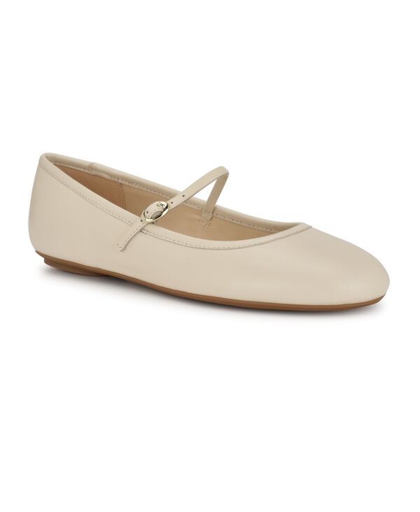 ナインウェスト レディース シューズ パンプス Nine West Womens Classik Mary Jane Ballet Flats Chicream Leather クリーム
