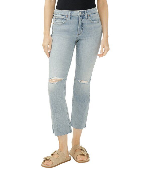 シルバー ジーンズ レディース ボトムス デニムパンツ ストレート クロップド Silver Jeans Co Most Wanted Mid Rise Cropped Straight Leg Lu