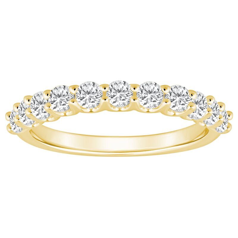Alyson Layne レディース アクセサリー リング Alyson Layne 14k Gold 110 CaratW Diamond 11Stone Wedding Band Yellow イ