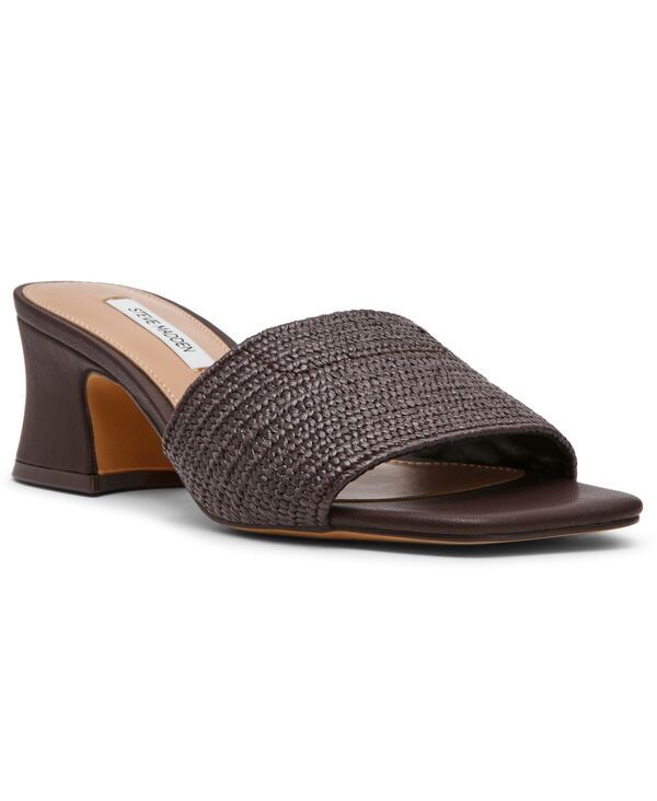 スティーブ マデン レディース シューズ スリッポン・ローファー サンダル ヒール Steve Madden Womens Frolic BellHeel SlipOn Sandals Brown R