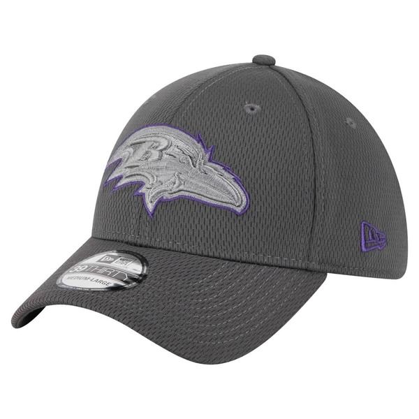 ニューエラ メンズ アクセサリー 帽子 Mens New Era Graphite Baltimore Ravens Main 39THIRTY Flex Hat Graphite グラファイト