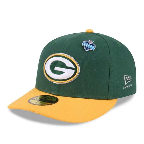 ニューエラ メンズ アクセサリー 帽子 Mens New Era GreenGold Green Bay Packers 2026 NFL Draft PreCurved 59FIFTY Fitted