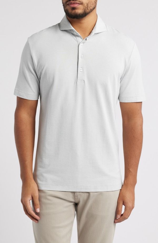 ジョニー オー メンズ トップス ポロシャツ johnnieO Idris Top Shelf Heathered Polo Light Gray グレー