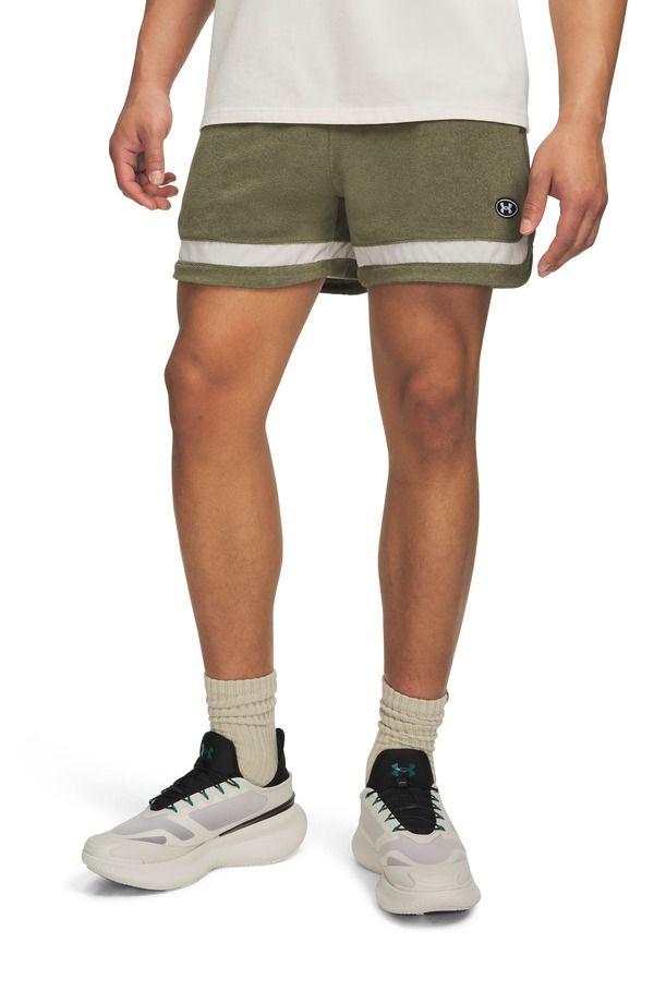 アンダーアーマー メンズ ボトムス ハーフパンツ・ショーツ パイル ショートパンツ Under Armour Icon Terry Cloth Shorts Marine Od Green グリーン