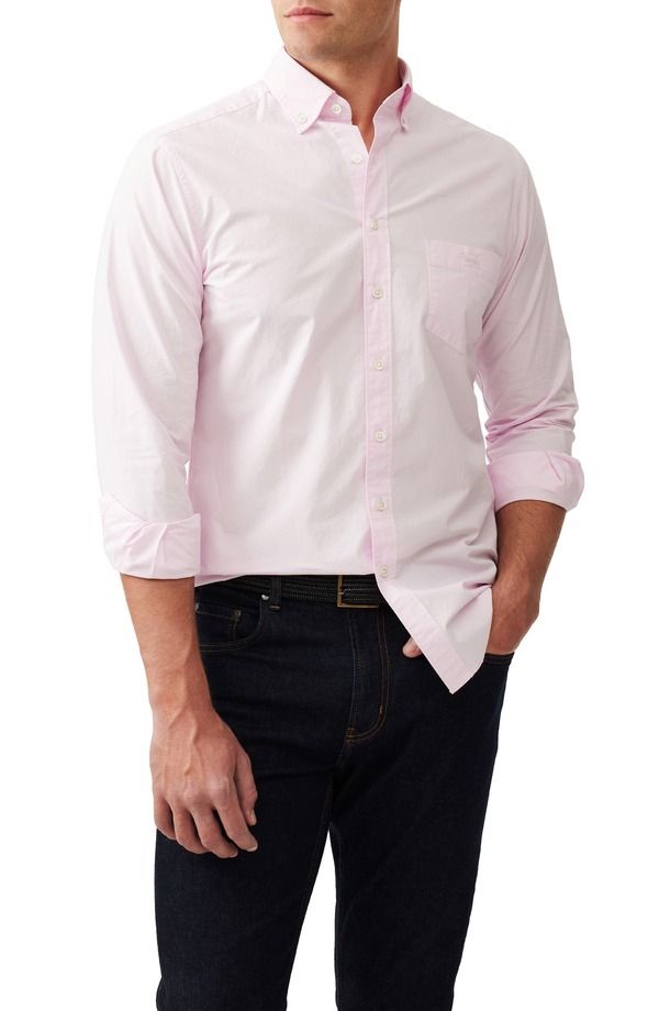 ロッドアンドグン メンズ トップス シャツ コットン ダウン Rodd Gunn Hendrick Cotton ButtonDown Shirt Rosewater
