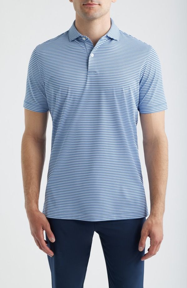 ピーター・ミラー メンズ トップス ポロシャツ Peter Millar Tempo Performance Piqu Golf Polo Dusk Blue ブルー