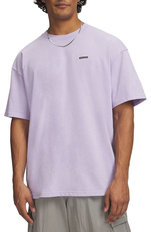 アンダーアーマー メンズ トップス Tシャツ ロゴ Under Armour UA Logo Patch Oversize TShirt Purple Crest パープル