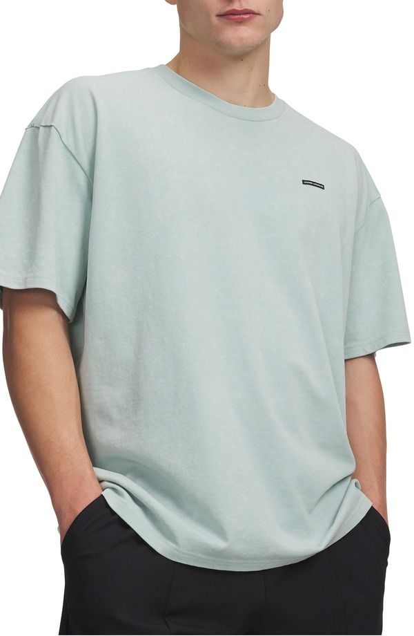 アンダーアーマー メンズ トップス Tシャツ ロゴ Under Armour UA Logo Patch Oversize TShirt Enamel Blue ブルー