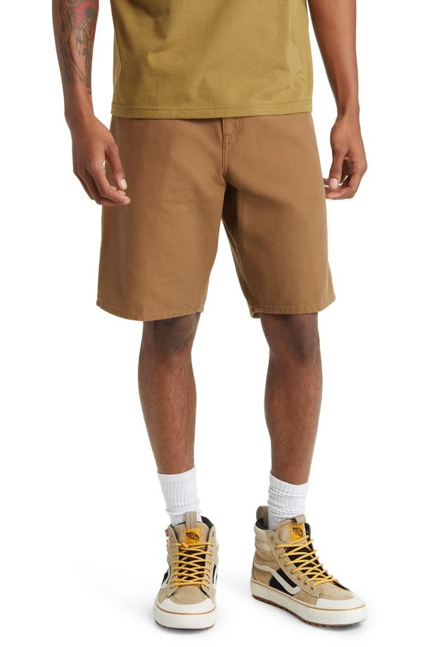 カーハート メンズ ボトムス ハーフパンツ・ショーツ ショートパンツ コットン Carhartt Work In Progress Organicotton Canvas Carpenter Shor