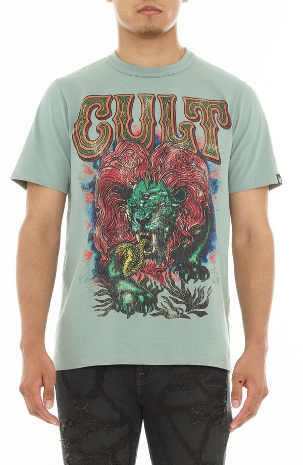 カルト オブ インディビジュアリティ メンズ トップス Tシャツ コットン グラフィック Cult of Individuality Cotton Graphic TShirt Granite Gre