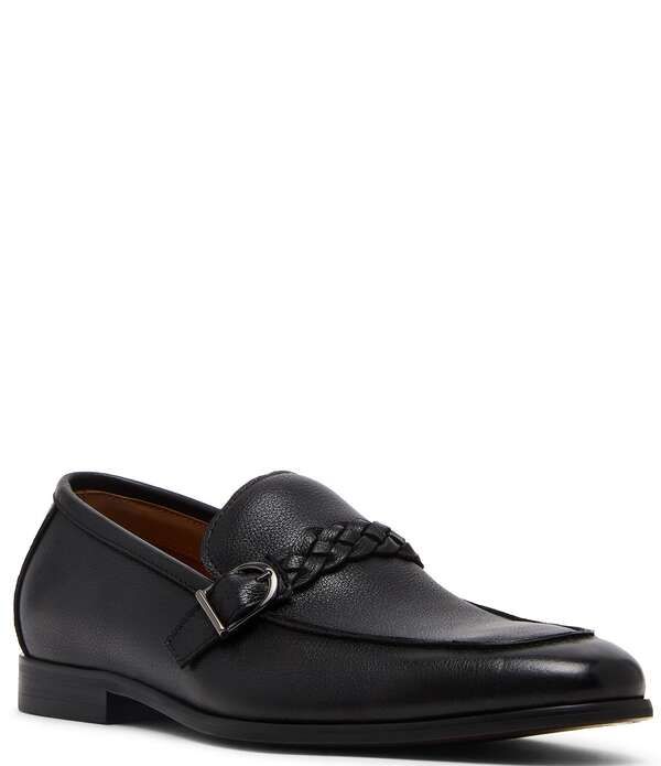 スティーブ マデン メンズ シューズ スリッポン・ローファー レザー Steve Madden Mens Chauncey Leather Braidetail Dress Loafers Black