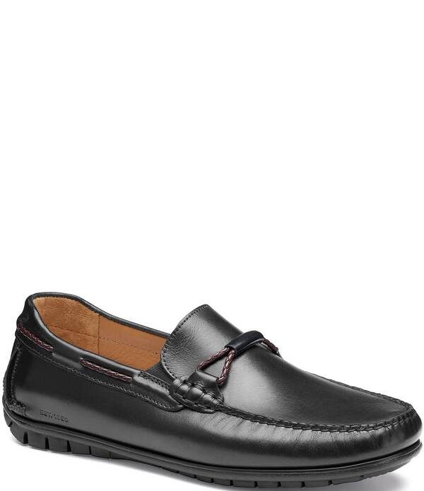 ジョンストンアンドマーフィー メンズ シューズ スリッポン・ローファー レザー Johnston Murphy Mens Cort 20 Leather Bit Loafers Black ブラック