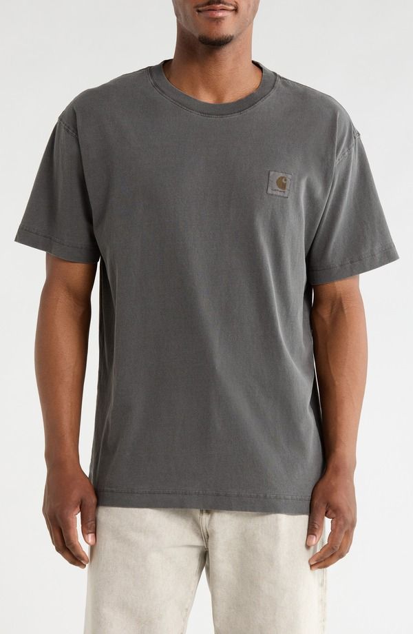 カーハート メンズ トップス Tシャツ ロゴ Carhartt Work In Progress Mens Nelson Oversize Logo Patch TShirt Black Gar ブラ