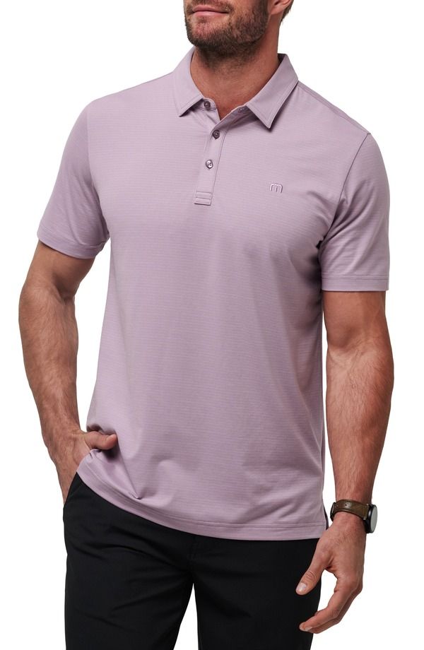 トラビスマヒュー メンズ トップス ポロシャツ TravisMathew Theater Solid Short Sleeve Performance Polo Elderberry