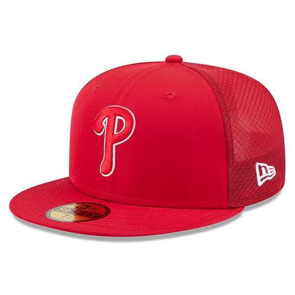 ニューエラ メンズ アクセサリー 帽子 Mens New Era Red Philadelphia Phillies 2026 Batting Practice 59FIFTY Fitted Hat