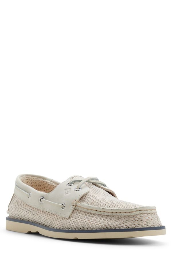 スペリー メンズ シューズ スリッポン・ローファー Sperry Ripple Resort Boat Shoe White ホワイト
