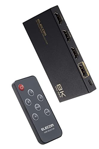 エレコム HDMI切替器 8K60Hz/4K120Hz対応 【PS5/PS4/PS3/Switch/FireTVStick対応】 3入力1出力 自動/手動切替 8K 4K 対応 ブラック DH-SW8KP31BK送料無料