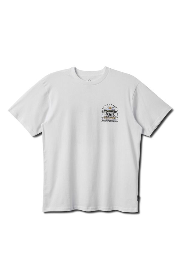 クイックシルバー メンズ トップス Tシャツ グラフィック Quiksilver Simpleasures Graphic TShirt White ホワイト