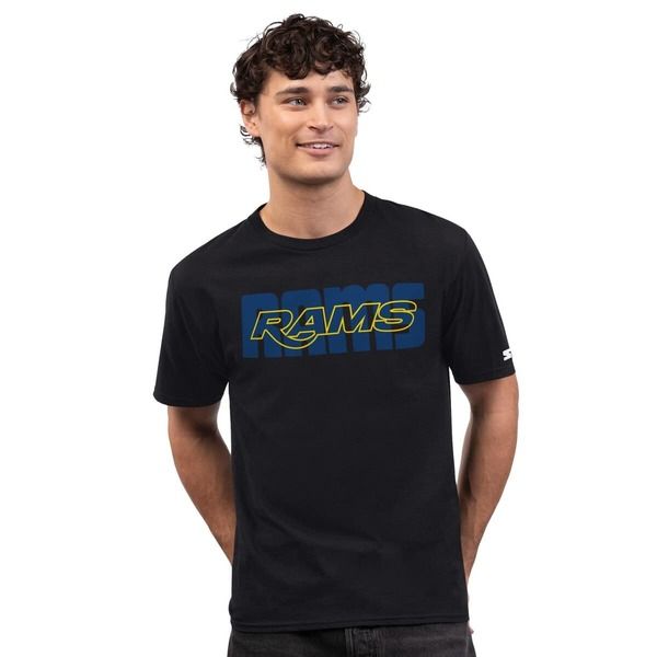 スターター メンズ トップス Tシャツ Menstarter Black Los Angeles Ramsmartech Prime Time TShirt Black ブラック