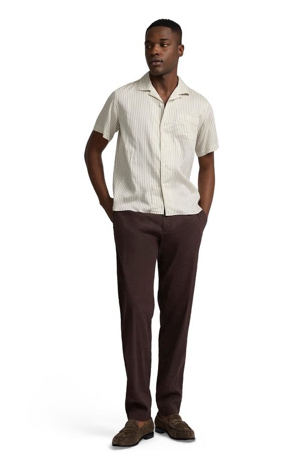 オニア メンズ トップス シャツ Onia Tencel Convertible Vacation Shirt BlackIvory アイボリー