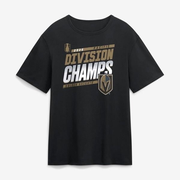 ファナティクス メンズ トップス Tシャツ Mens Fanatics Black Vegas Golden Knights 2026 Pacific Division Champions TShir