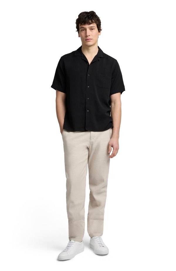 オニア メンズ トップス シャツ Onia Tencel Convertible Vacation Shirt Black ブラック