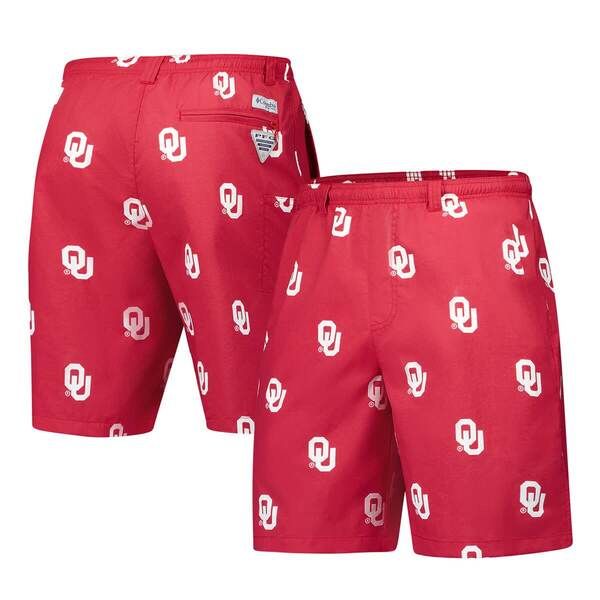 コロンビア メンズ ボトムス ハーフパンツ・ショーツ ショートパンツ Mens Columbia Crimson Oklahoma Sooners PFG Backcast III OmniShade
