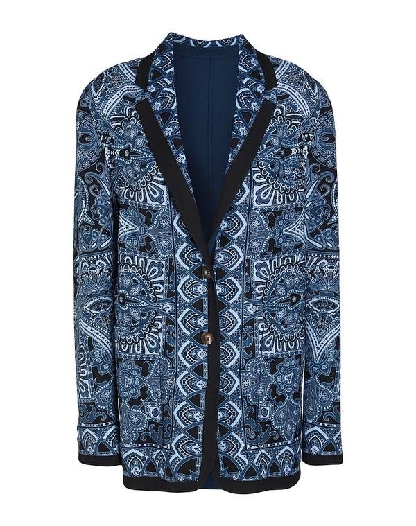 エトロ レディース アウター ジャケット・ブルゾン テーラードジャケット ETRO Blue Gray グレー