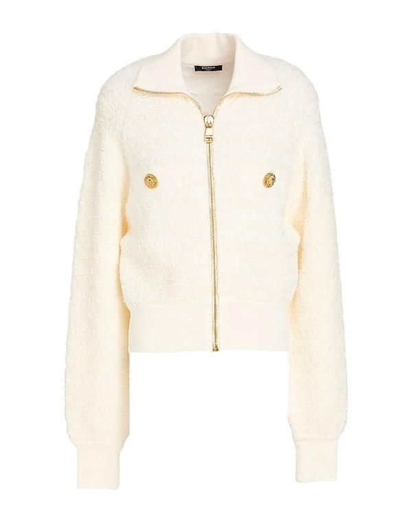 バルマン レディース アウター ジャケット・ブルゾン ボンバージャケット BALMAIN Off White オフホワイト
