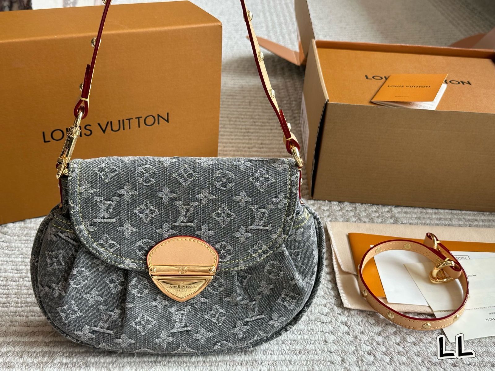 【今日特価】LV Denim Sunset Underarm Bag - LV デニム サンセット アンダーアームバッグ-WTO輸入3