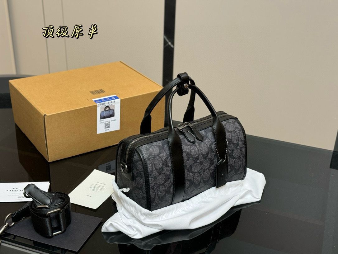 【今日特価】COACH Gotham ピローバッグ ブラックモノグラム-WTO輸入1