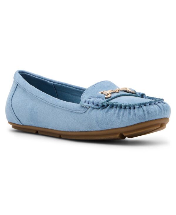 アンクライン レディース シューズ スリッポン・ローファー Anne Klein Womens Hewlett Slip On Driver Loafers Denim デニム