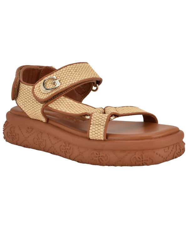 ゲス レディース シューズ サンダル プラットフォーム GUESS Womens Lanara Strappy Sporty Quattro G Platform Footbed Sandals Ta