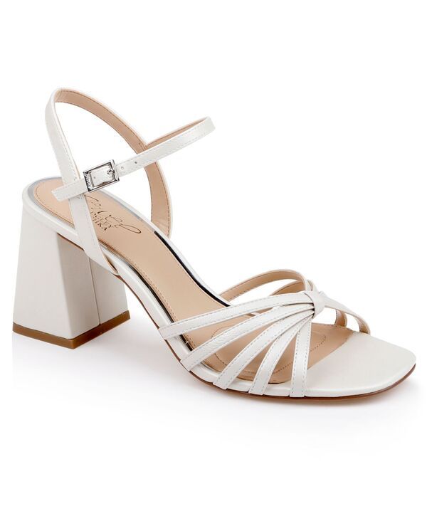 ジュウェルダグレイミシュカ レディース シューズ サンダル Jewel Badgley Mischka Womens Patience Square Toe Dressandals White Lea