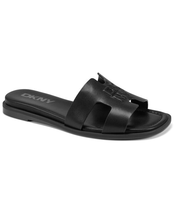 ダナ キャラン ニューヨーク レディース シューズ サンダル DKNY Womens Columba Slide Flat Sandals Black Smooth ブラック